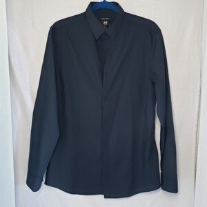 H&m dress shirt easy iron slim fit nwot